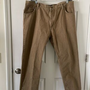 Men’s Wrangler Jeans  Khaki Color  42/28  100% Cotton